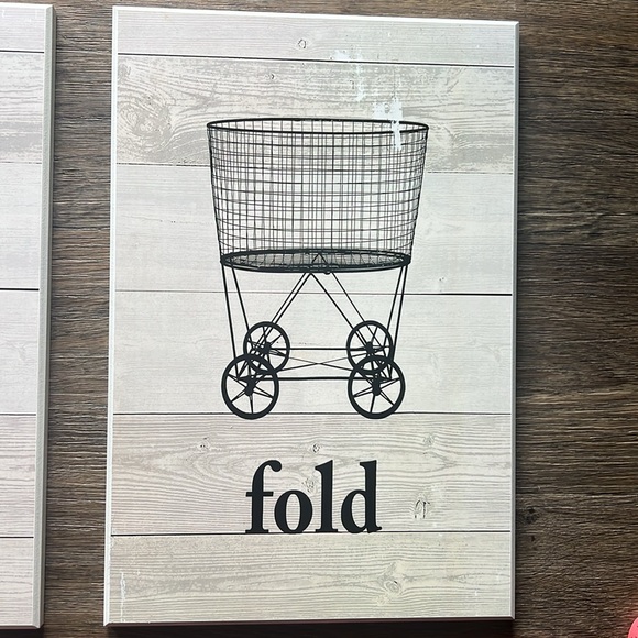Wash, Dry, Fold wall decor signs - Picture 3 of 4